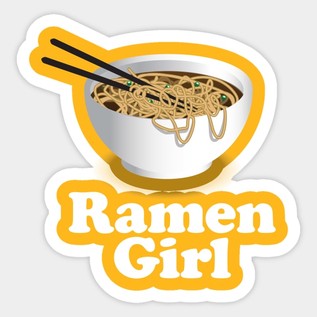 Ramen Girl - Ramen Noodle Shirt Sticker by Nonstop Shirts